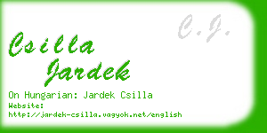 csilla jardek business card